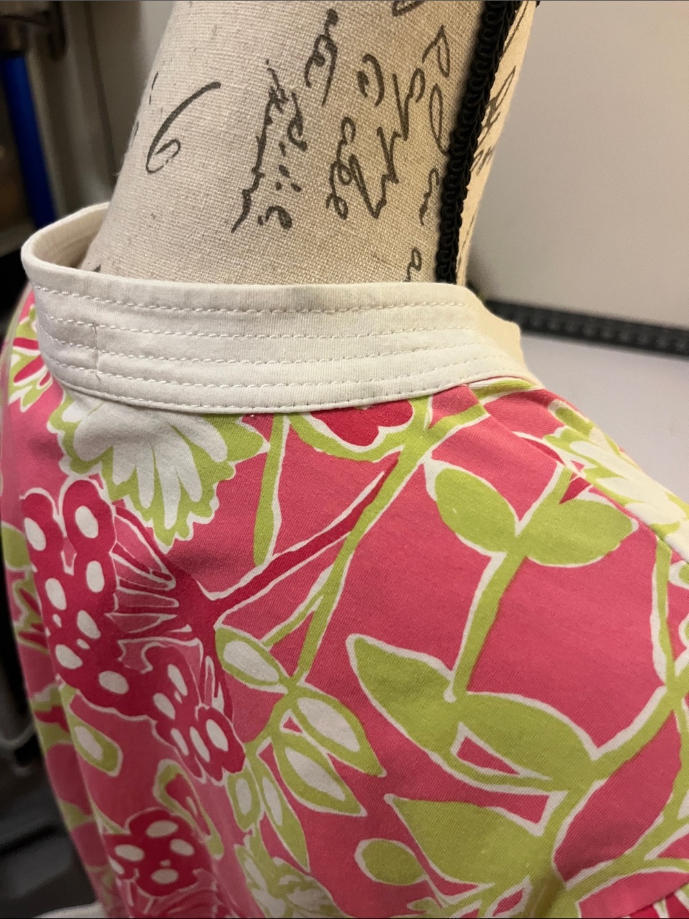 Lilly Pulitzer Hot Pink & Lime Floral V-Neck Tunic - Picture 4 of 5